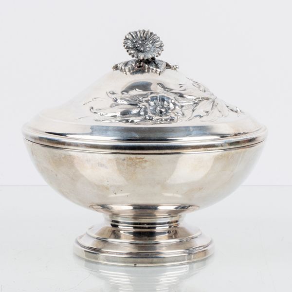 LOCKSKÅL, sterlingsilver, 1800-tal