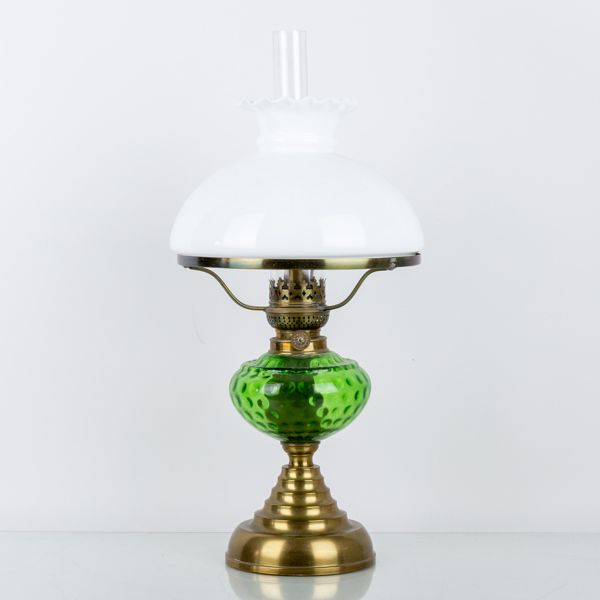 BORDSFOTOGENLAMPA, mässing och glas, 1900-talets början