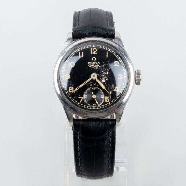 OMEGA, Officer, armbandsur, stål, 1940-tal